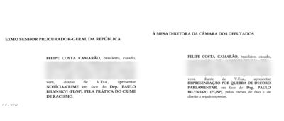 Felipe Camarão ingressa com ação judicial e no Conselho de Ética da Câmara, contra deputado Federal Paulo Bilynskyj