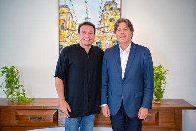Felipe Camarão recebe visita do ministro das Comunicações Frederico de Siqueira